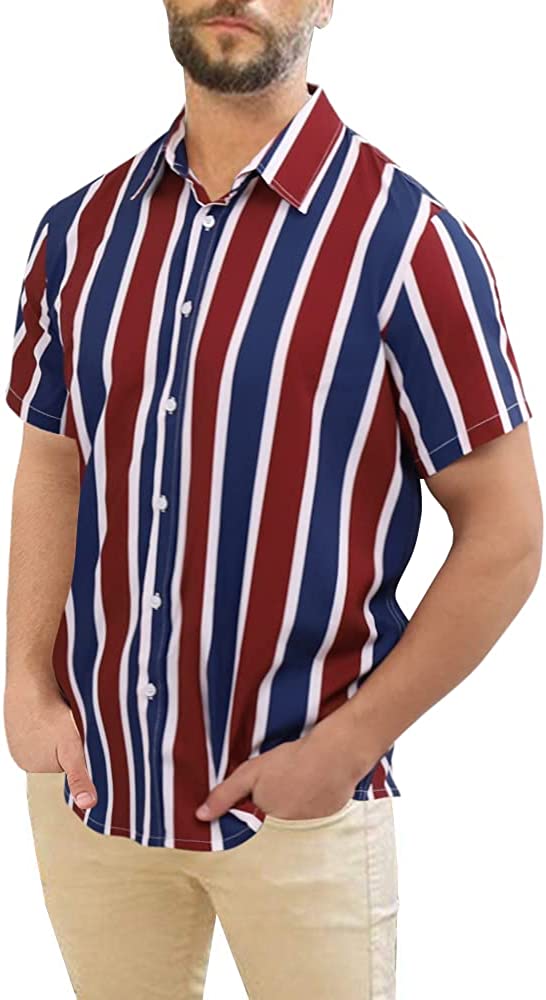 APRAW Mens Linen Button Down Shirts Long Sleeves Summer Beach Casual  Regular Fit Shirt Tops