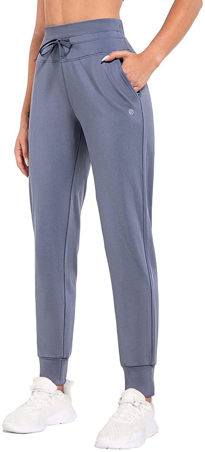 BALEAF Women's Khaki Fleece Lined Pants Water Resistant Sweatpants