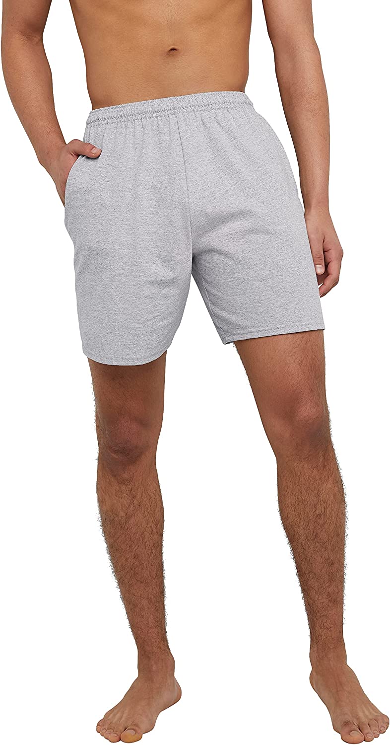 Hanes Essentials Men's Cotton Shorts With Pockets, 7.5