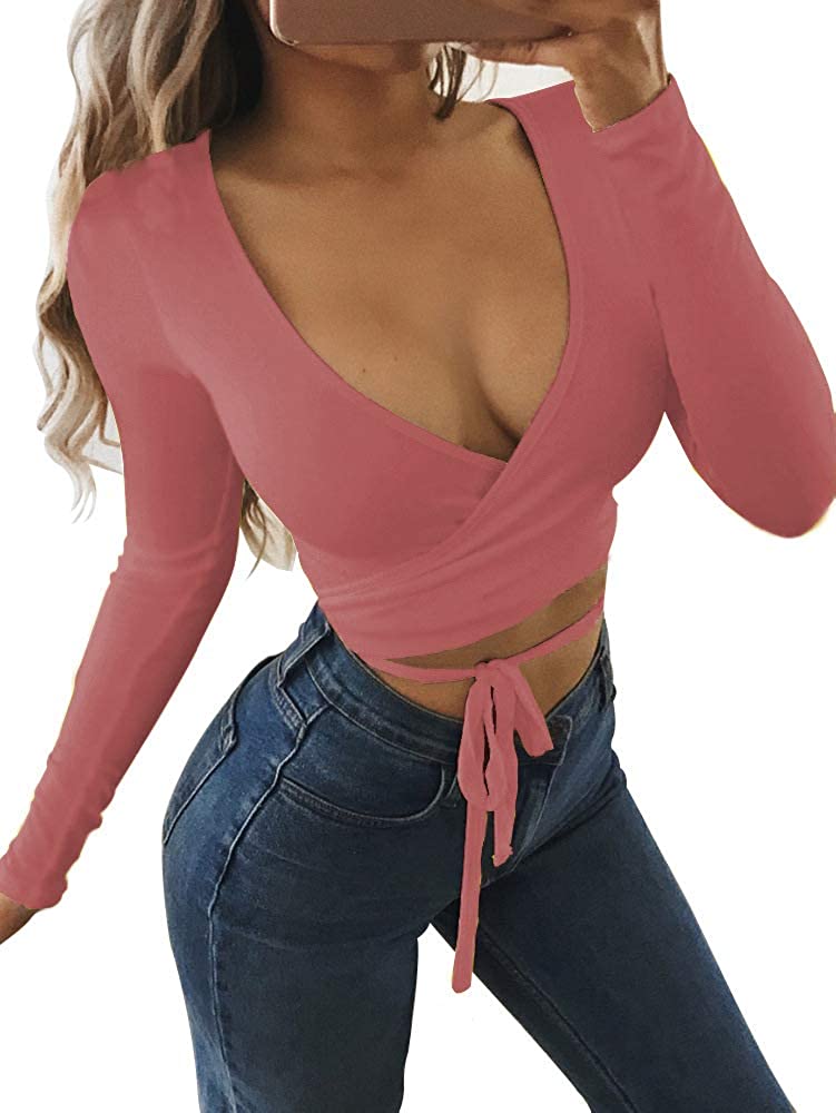 Disney Stitch Pink Crop Top Shirt Long Sleeve Adult Women's Size M Medium