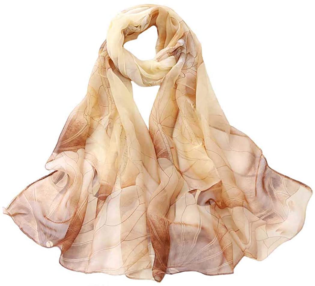 Acotavie Scarfs for Women Lightweight Fashion Scarves Print Floral Pattern  Scarf Shawl Wraps (A02) at  Women's Clothing store