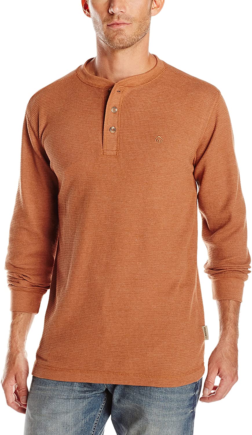 Wolverine Mens Walden Long Sleeve Blended Thermal 3 Button Henley Shirt 