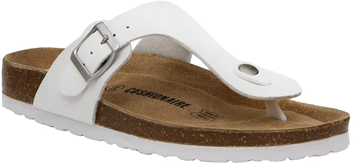 Comfort Women's Cushionaire Leah Cork footbed Sandal with 
