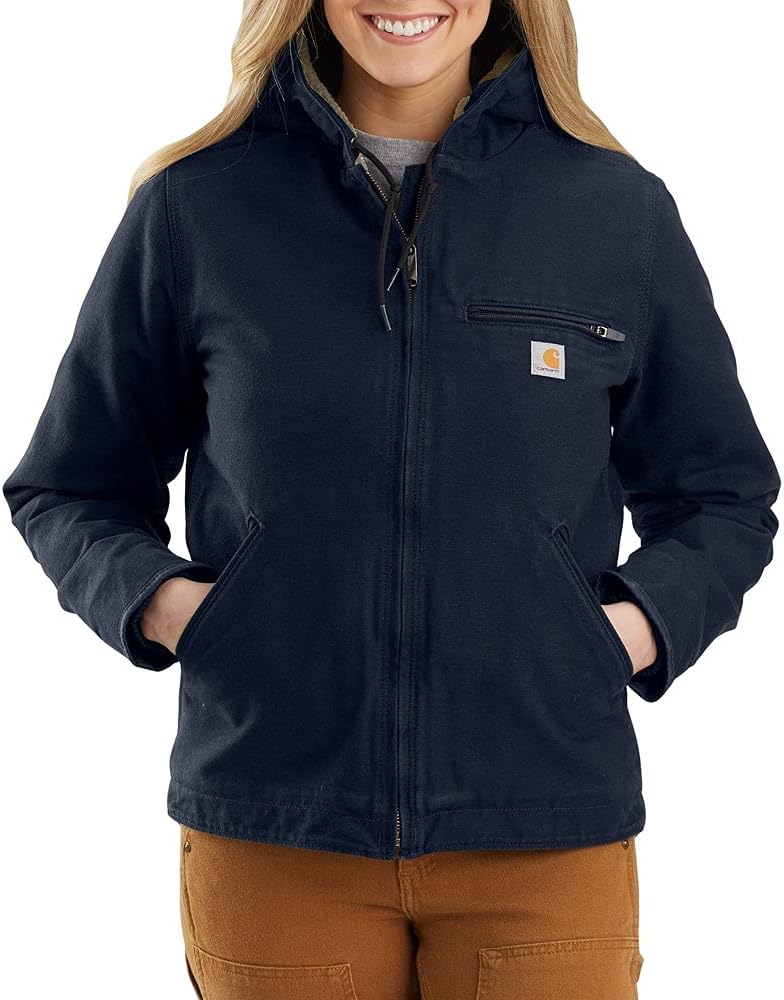 Carhartt Women's Loose Fit Washed Duck Sherpa Lined Jacket