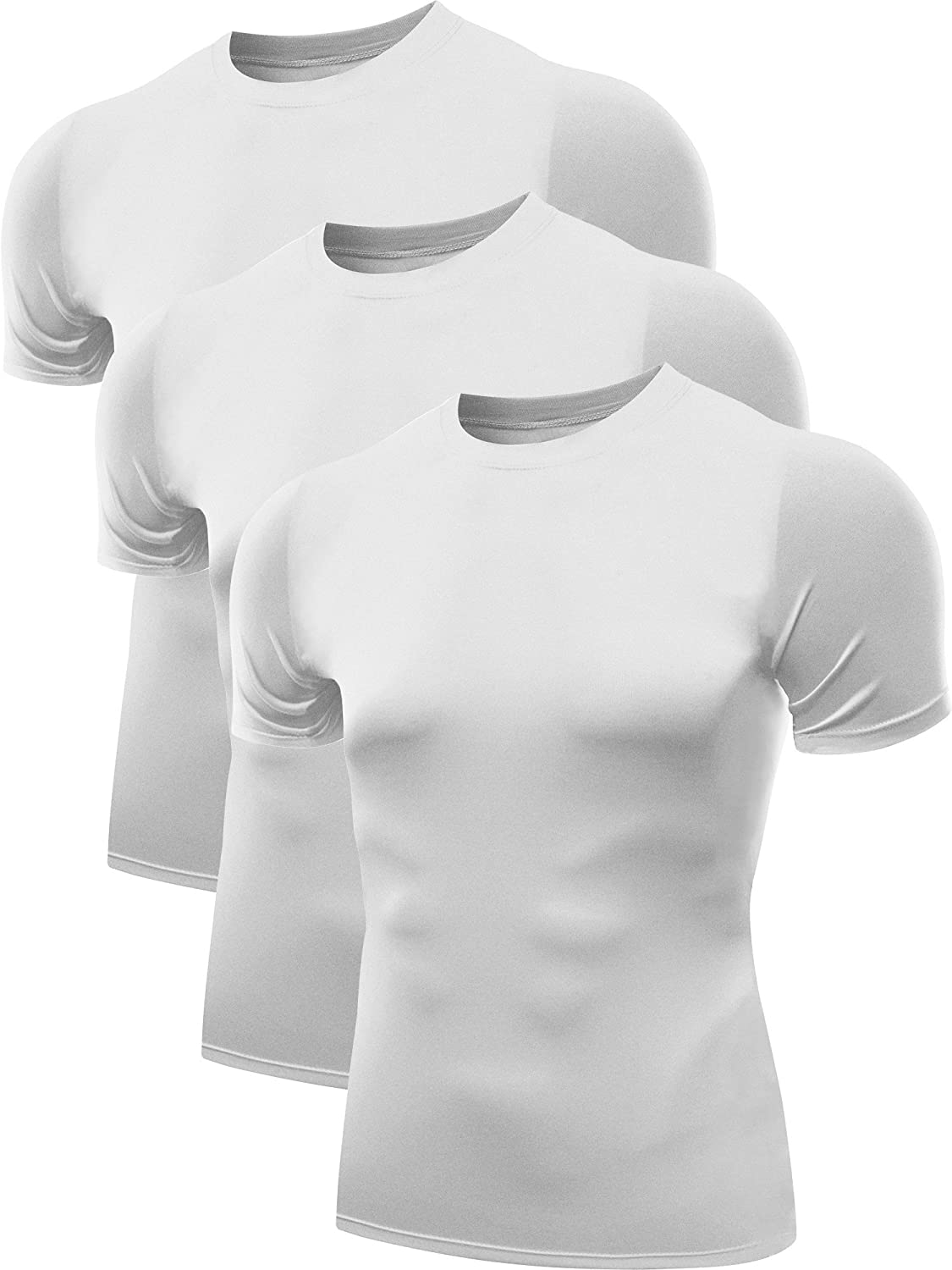 Neleus Men's Compression Baselayer Athletic Workout T Shirts 1 Or