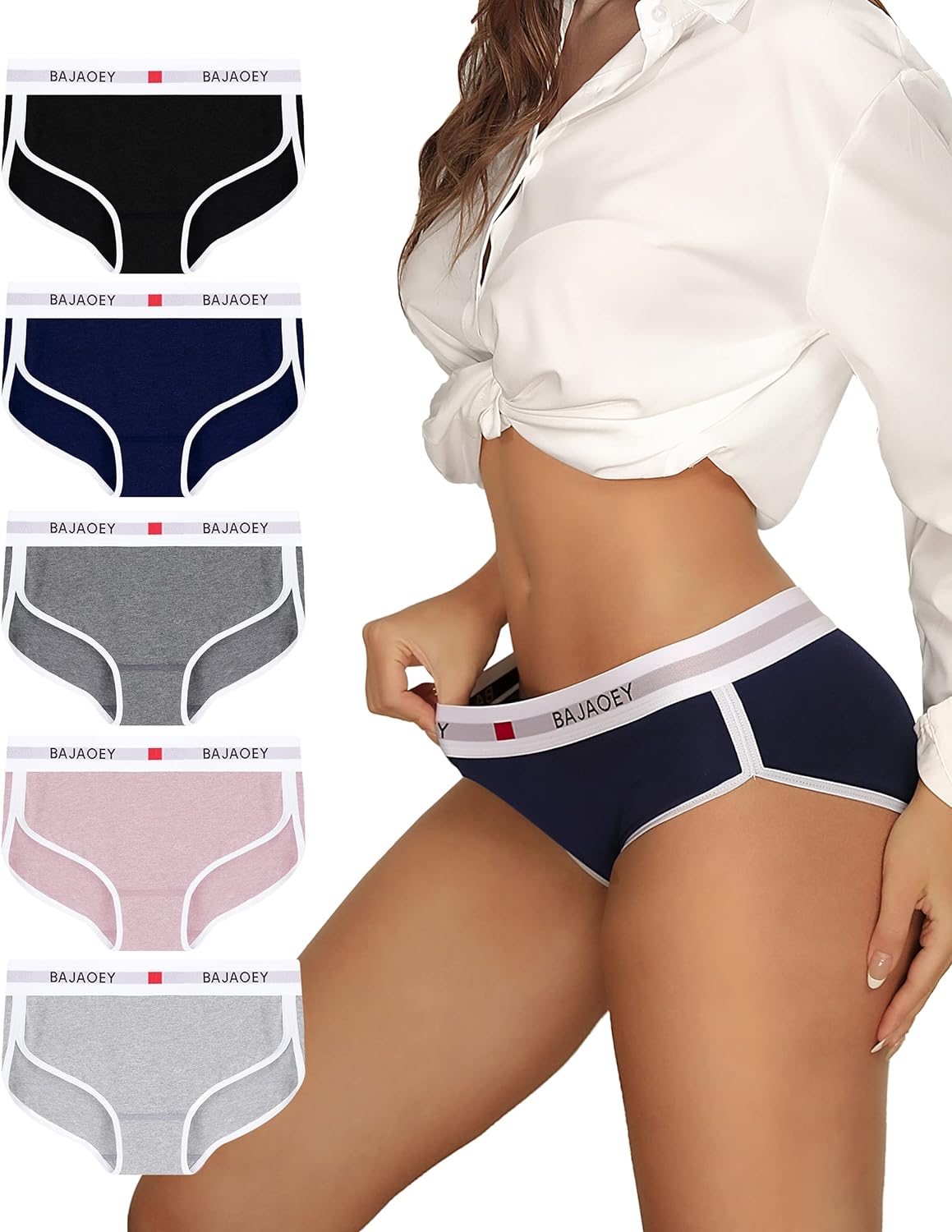 High Elastic Belt Women Underwear Solid Color Skin-Friendly Cotton