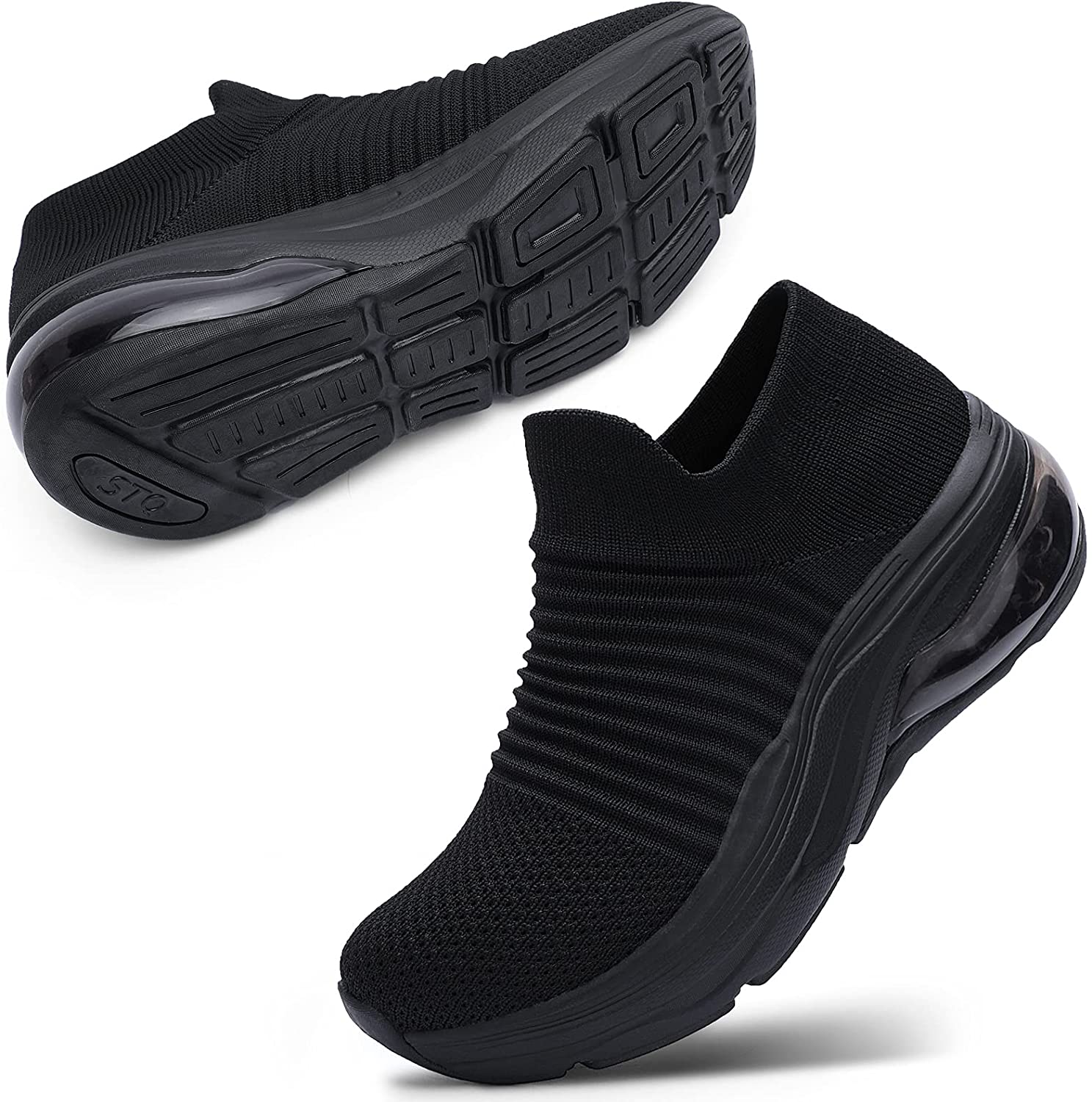 Stq Slip On Breathe Mesh Walking Shoes Women Fashion Sneakers Comfort Wedge Plat Ebay 0642