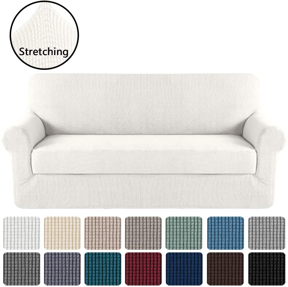 Details about   Stretch Sofa Cover 2 Piece Sofa Slipcover Couch Cover Furniture Protector with E 