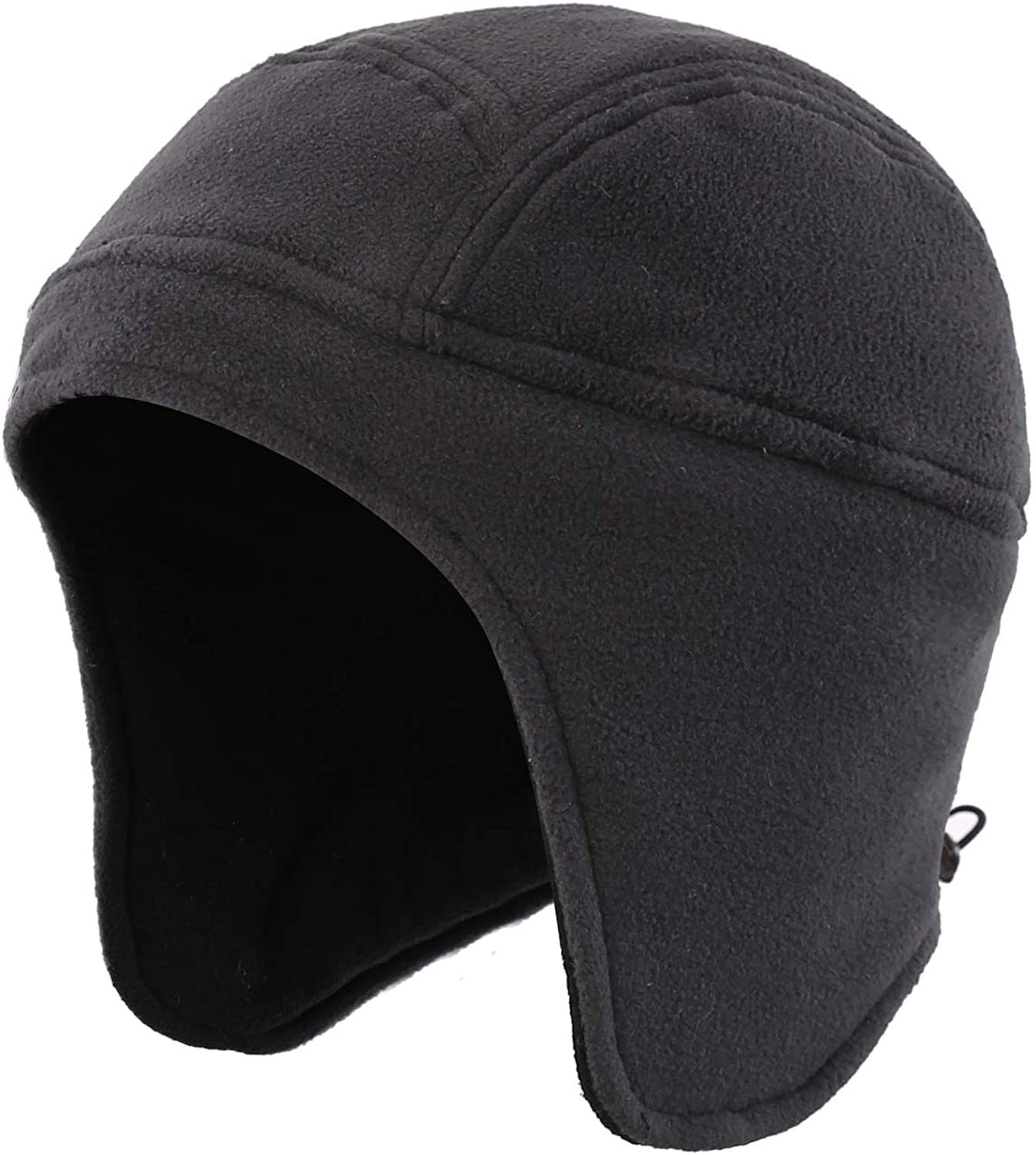 Home Prefer Mens Winter Hat Knit Fleece Skull Cap Outdoor Windproof Earflap  Hat with Visor Dark Gray at  Women's Clothing store
