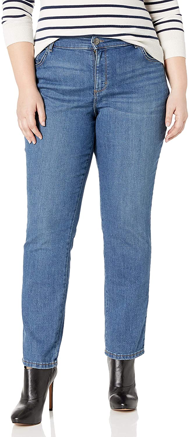 LEE Womens Plus Size Relaxed Fit Straight Leg Jean