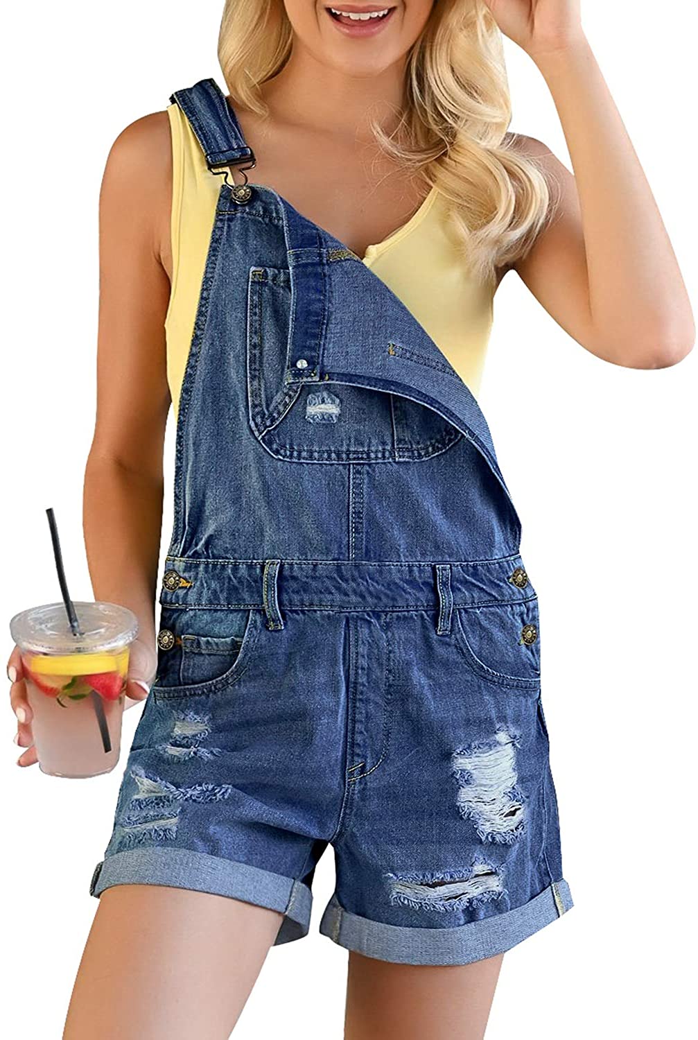  Luvamia Womens Casual Adjustable Denim Bib Overalls Jeans  Pants Fashion Loose Overall Jumpsuits Outfits 2023 Women Overalls Overalls  Women 90S Style Jumpsuit Denim For Women Cranberry Size Small