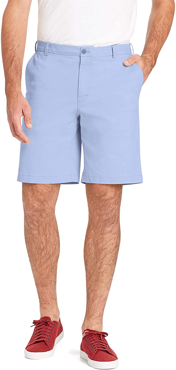 IZOD Saltwater Mens Size 38 Flat Front Cargo Shorts Federal Blue 