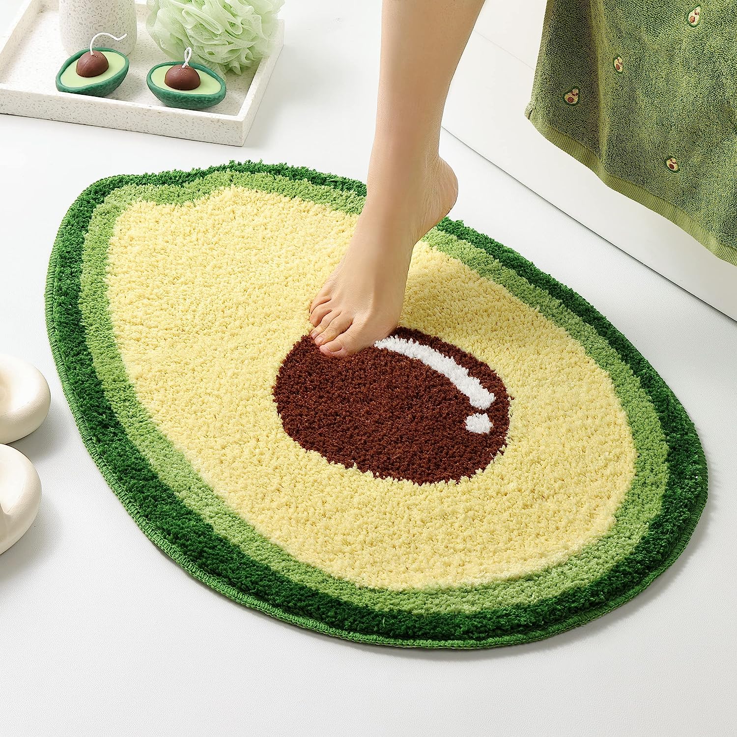 FROZZUR Cherry Bath Mat for Bathroom, Luxury Bathroom Mats Non