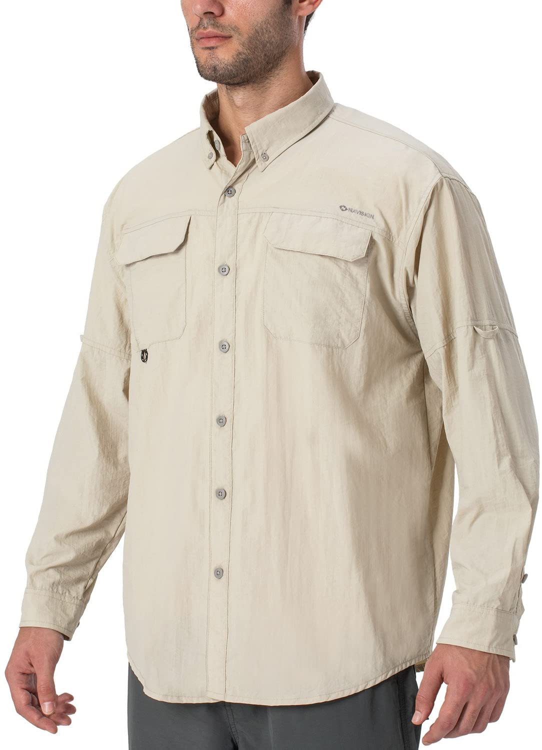 Naviskin Men's UPF 50+ Sun Protection Outdoor Long Sleeve Shirt ...