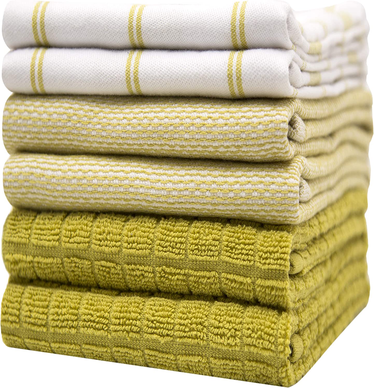 Bumble White Gray Premium Cotton Kitchen Hand Towels Size 16 x 28 Pack Of  6