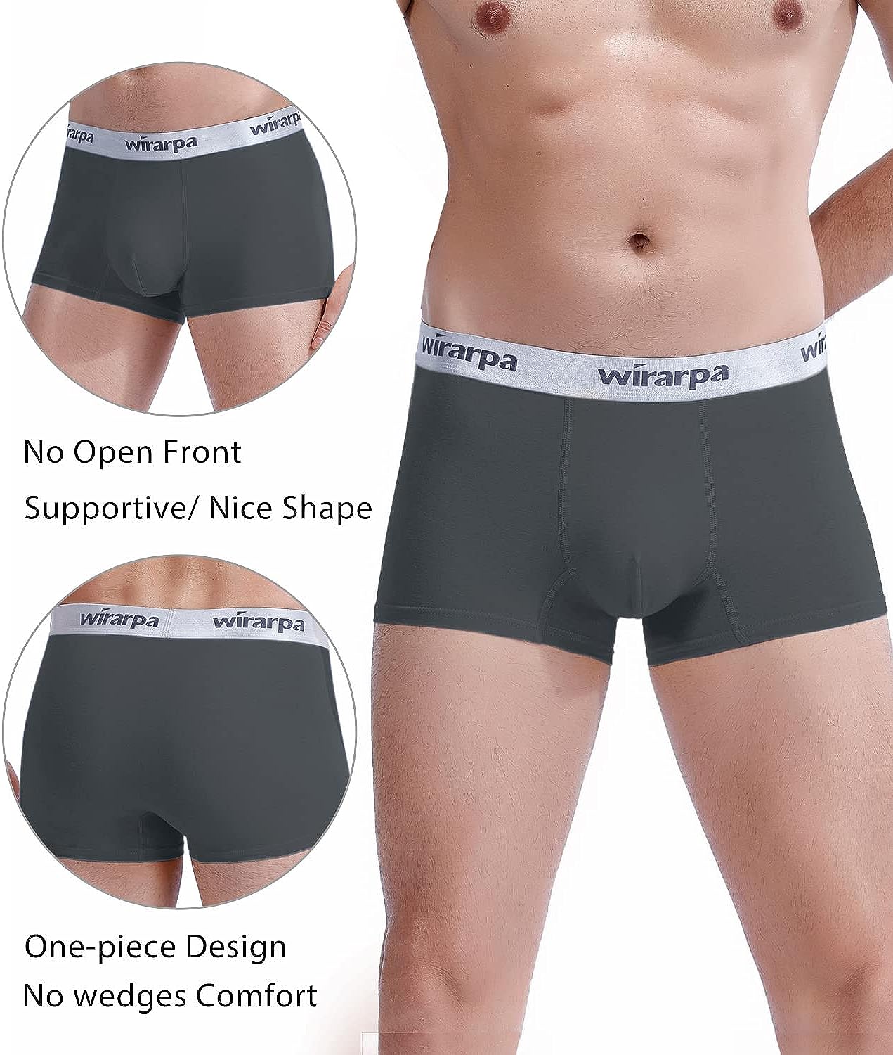 wirarpa Men's Cotton Underwear Soft Briefs Wide Waistband Underpants No Fly  Black Size S 4 Pack : : Clothing, Shoes & Accessories