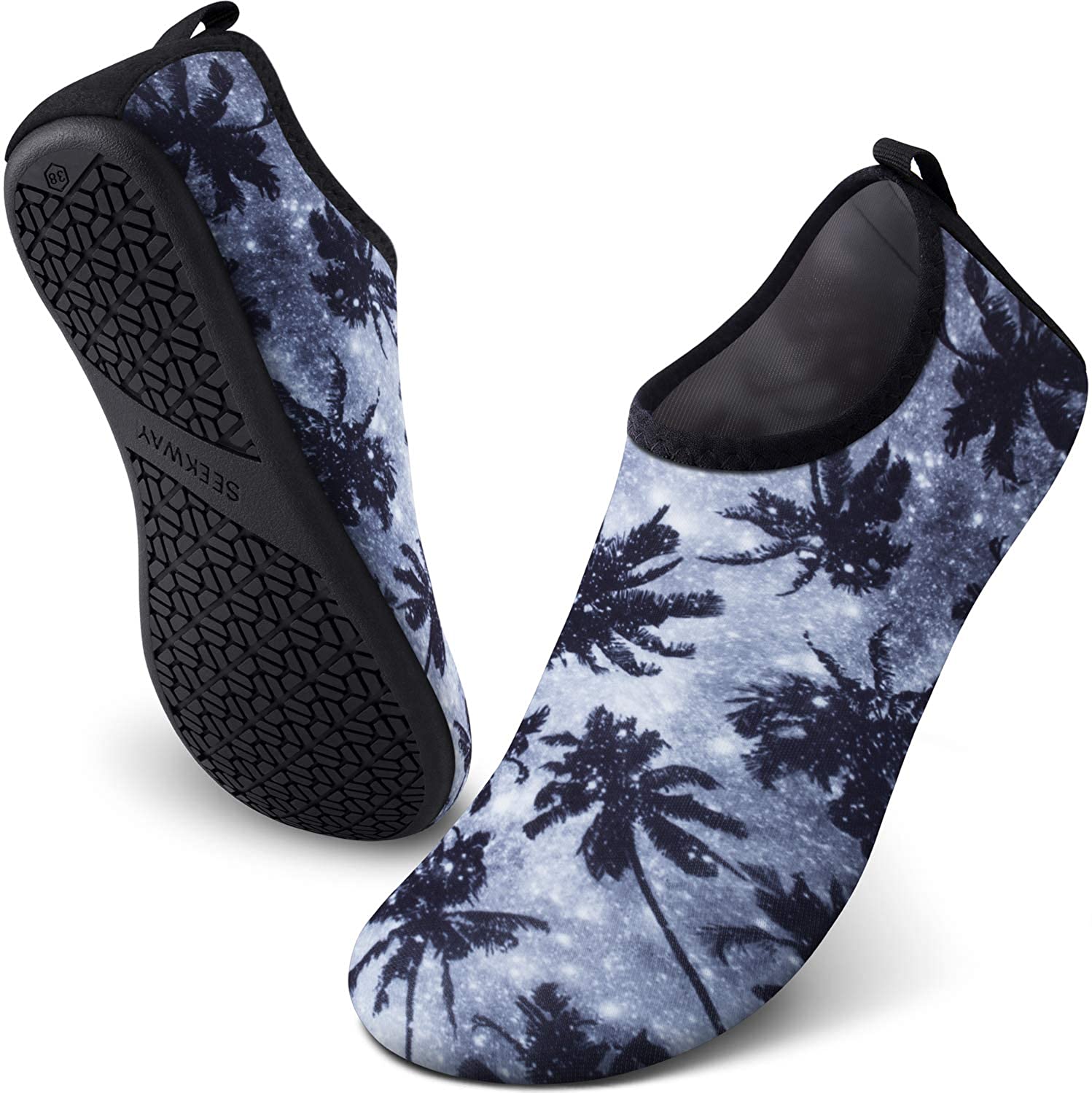 SEEKWAY Womens and Mens Water Shoes Barefoot Quick-Dry Aqua Socks Slip-on for Outdoor Beach Swim Yoga 