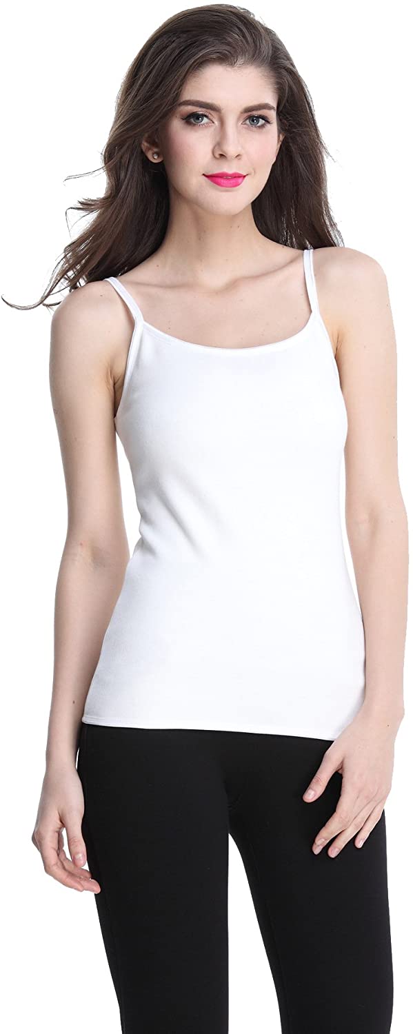 Ibeauti Womens Basic Camisole Thermal Underwear Thick Fleece Lined Cami Tank Top