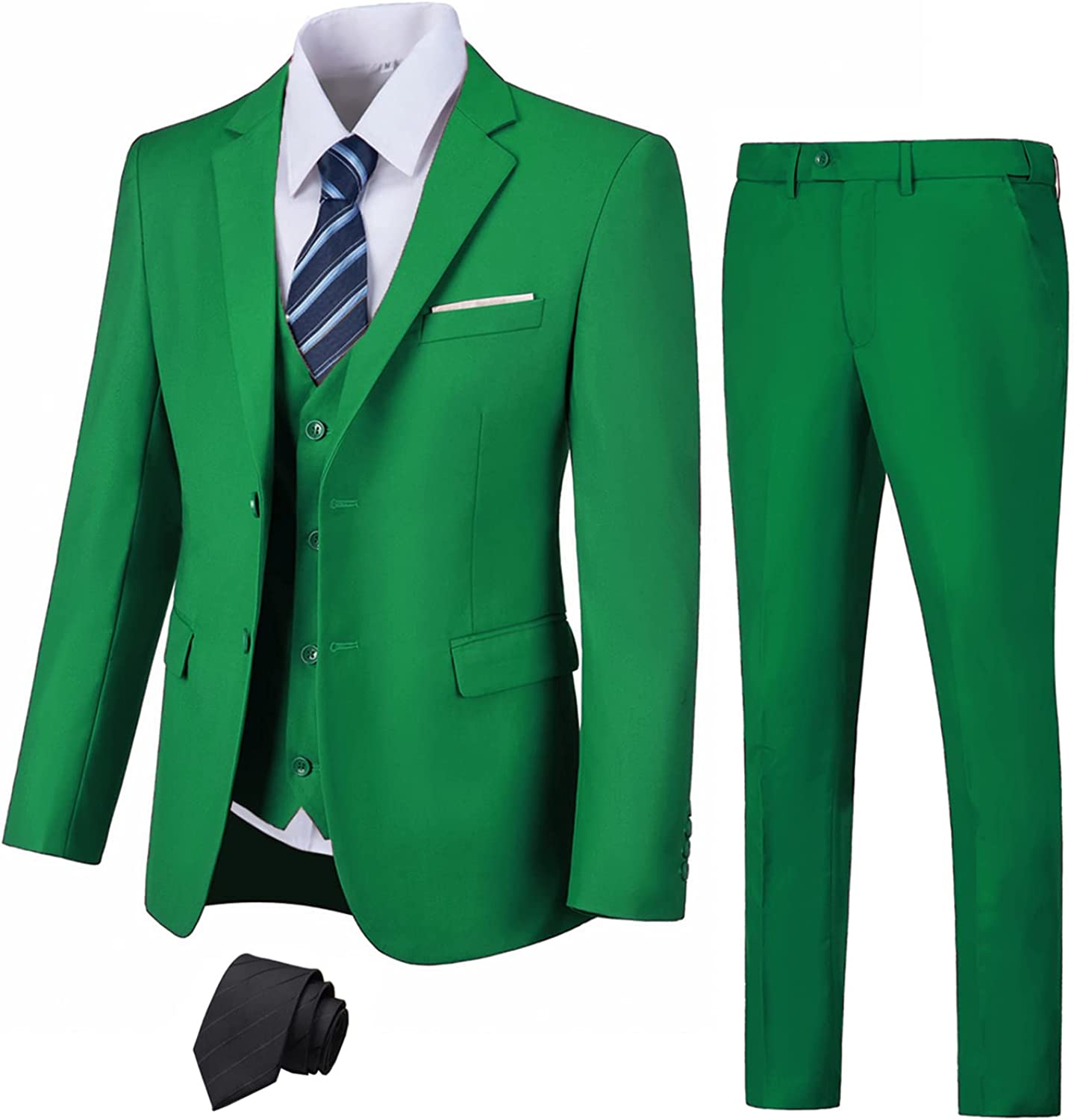 Men's Suits 3 Pieces Slim Fit Suit 2 Button Business Prom Formal