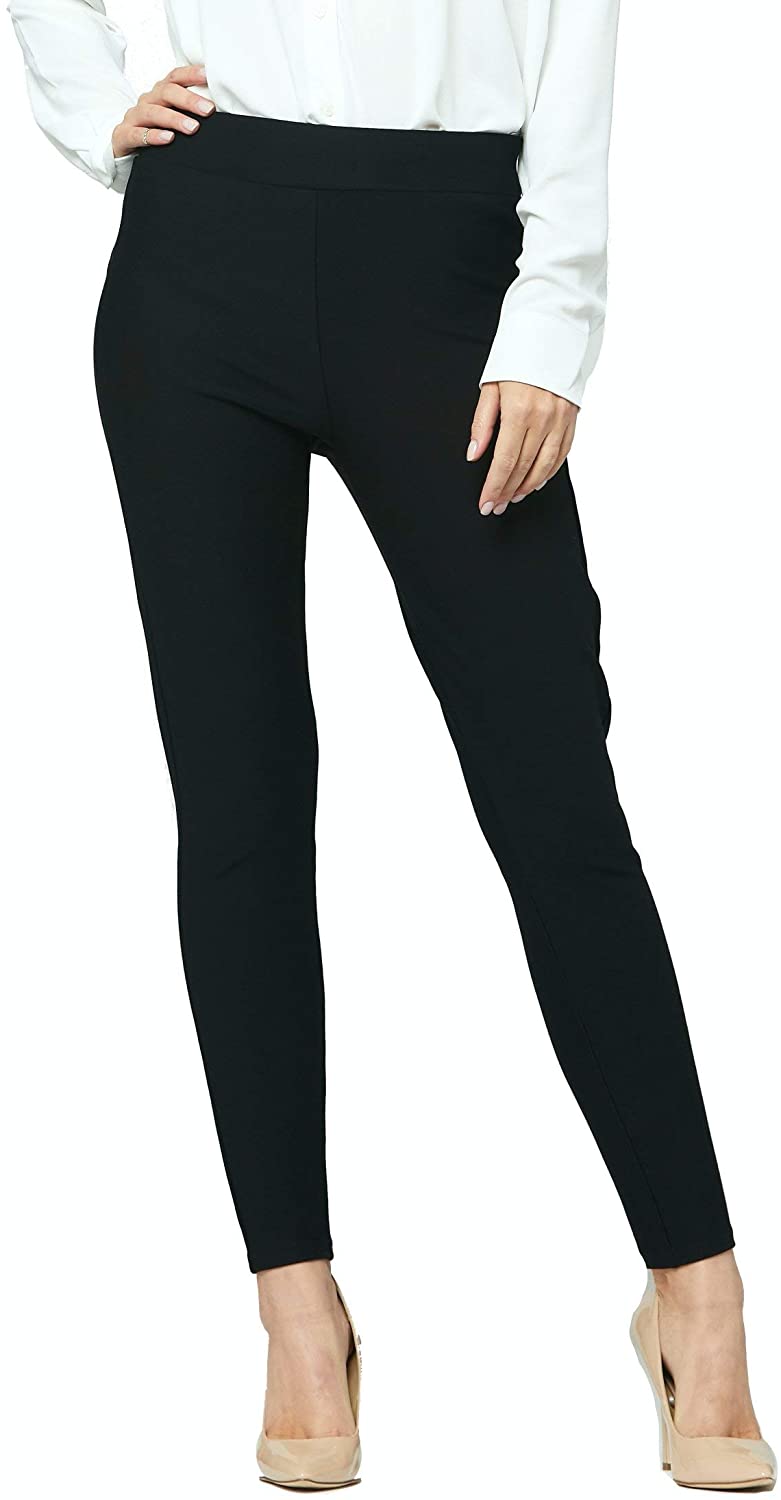 Premium Women's Stretch Dress Pants - Wear to Work - Ponte Treggings