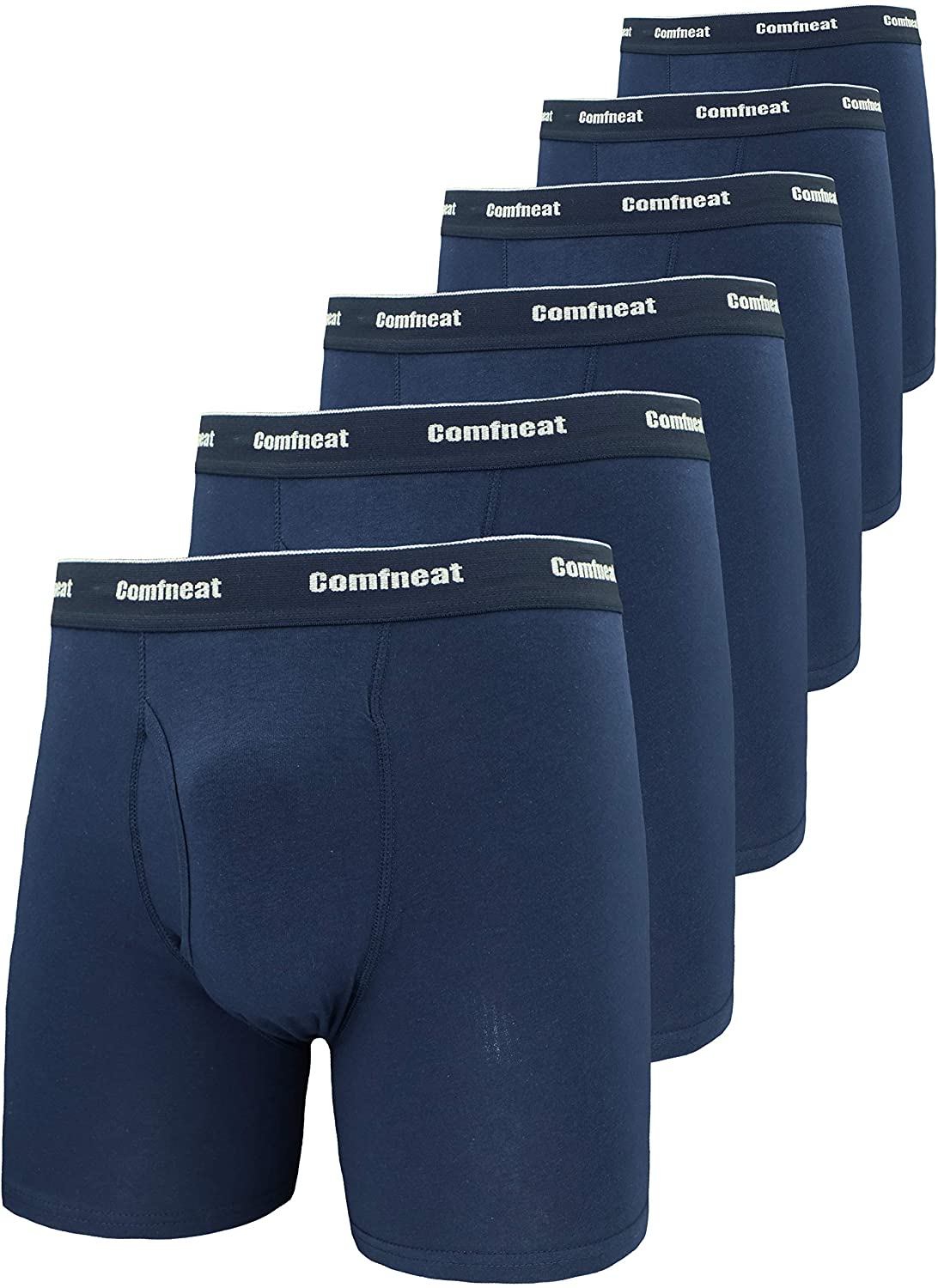 Comfneat Men's Boxer Briefs 6-Pack Soft Cotton Tag Free Underwear S-XXL ( Black + Black Stripe Pack-6, S) : : Clothing, Shoes & Accessories