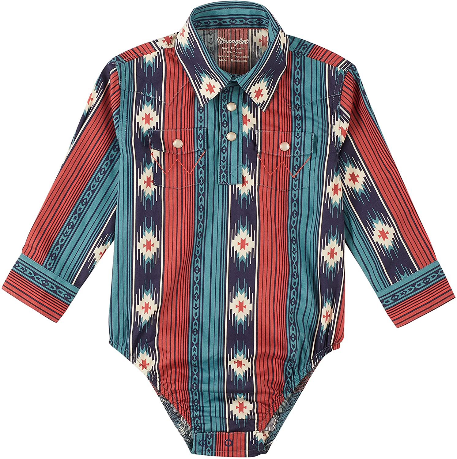 Wrangler Baby Boys' Western Long Sleeve Snap Bodysuit | eBay