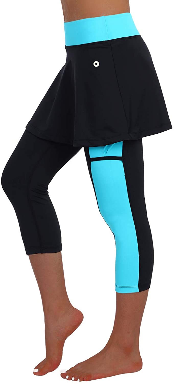 Yoga Legging with Skirts &Women Tennis Leggings Clothes Pockets ANIVIVO Skirted Legging for Women 