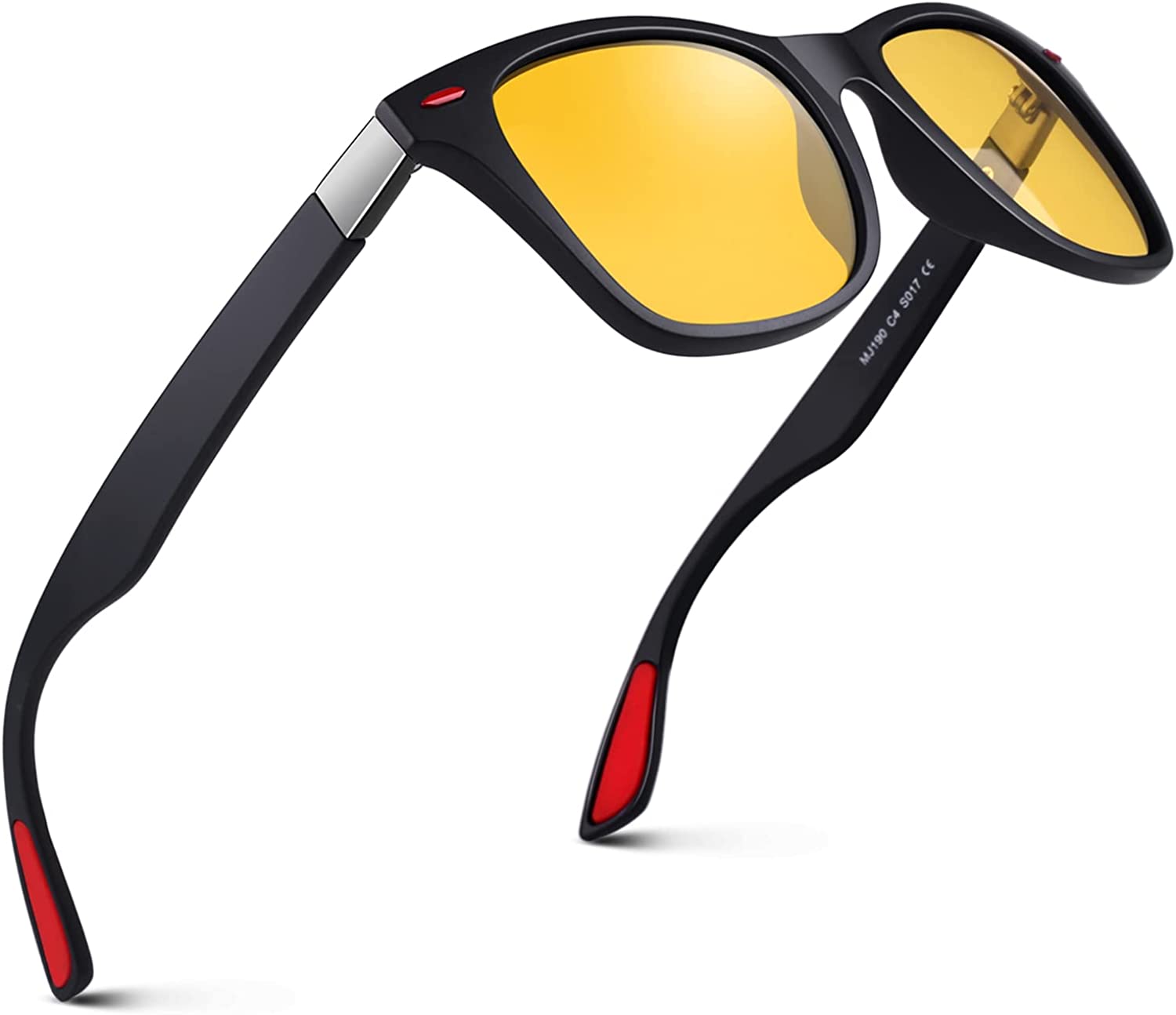 GQUEEN Classic Horn Rimmed Semi Rimless Polarized Sunglasses for Men Women  GQO6