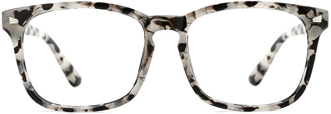 TIJN Unisex Stylish Square Non-Prescription Eyeglasses Glasses Clear Lens Eyewear