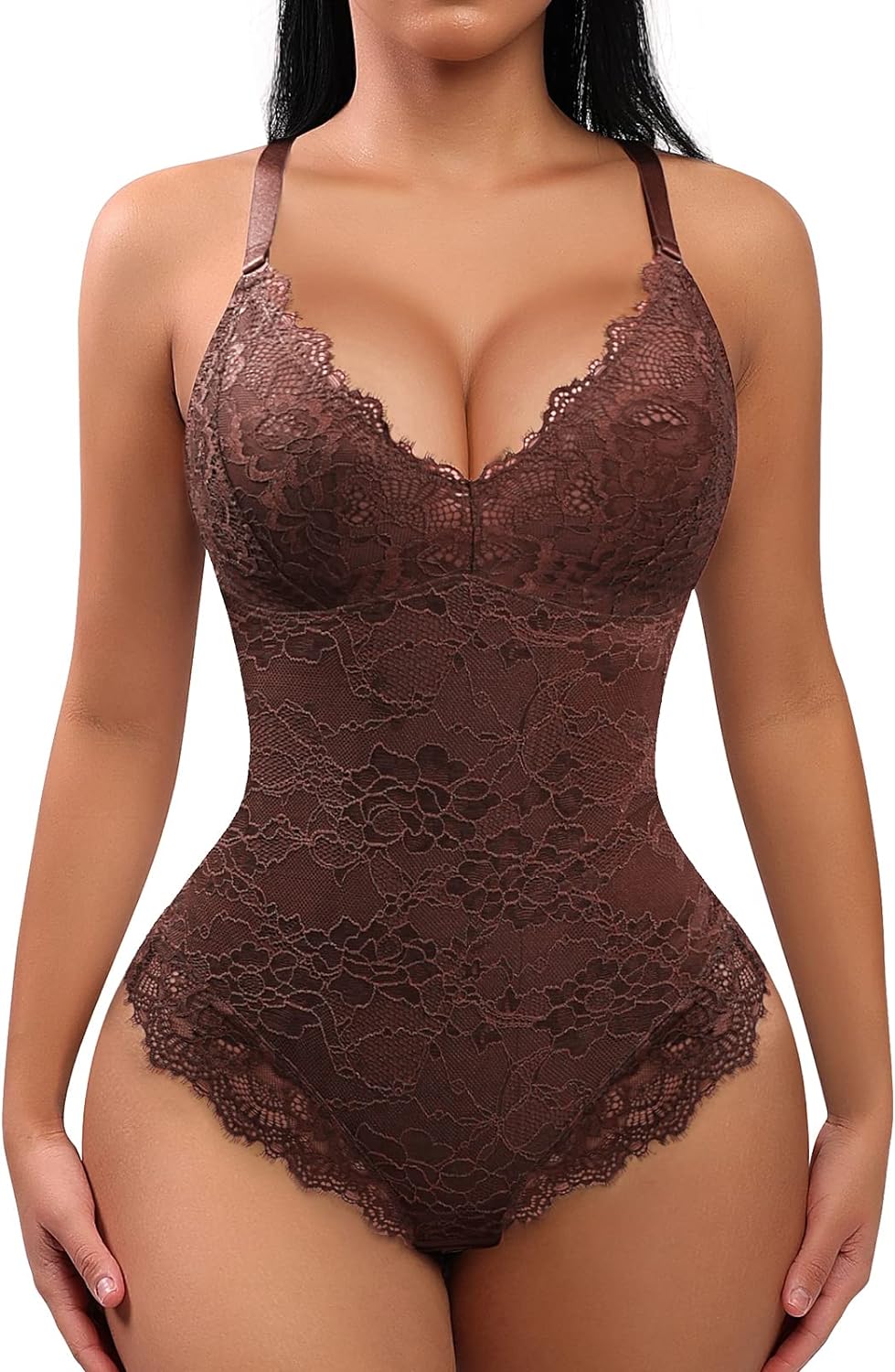 Sexy Lace Bodysuit With Backless Design For Women Waist Tummy