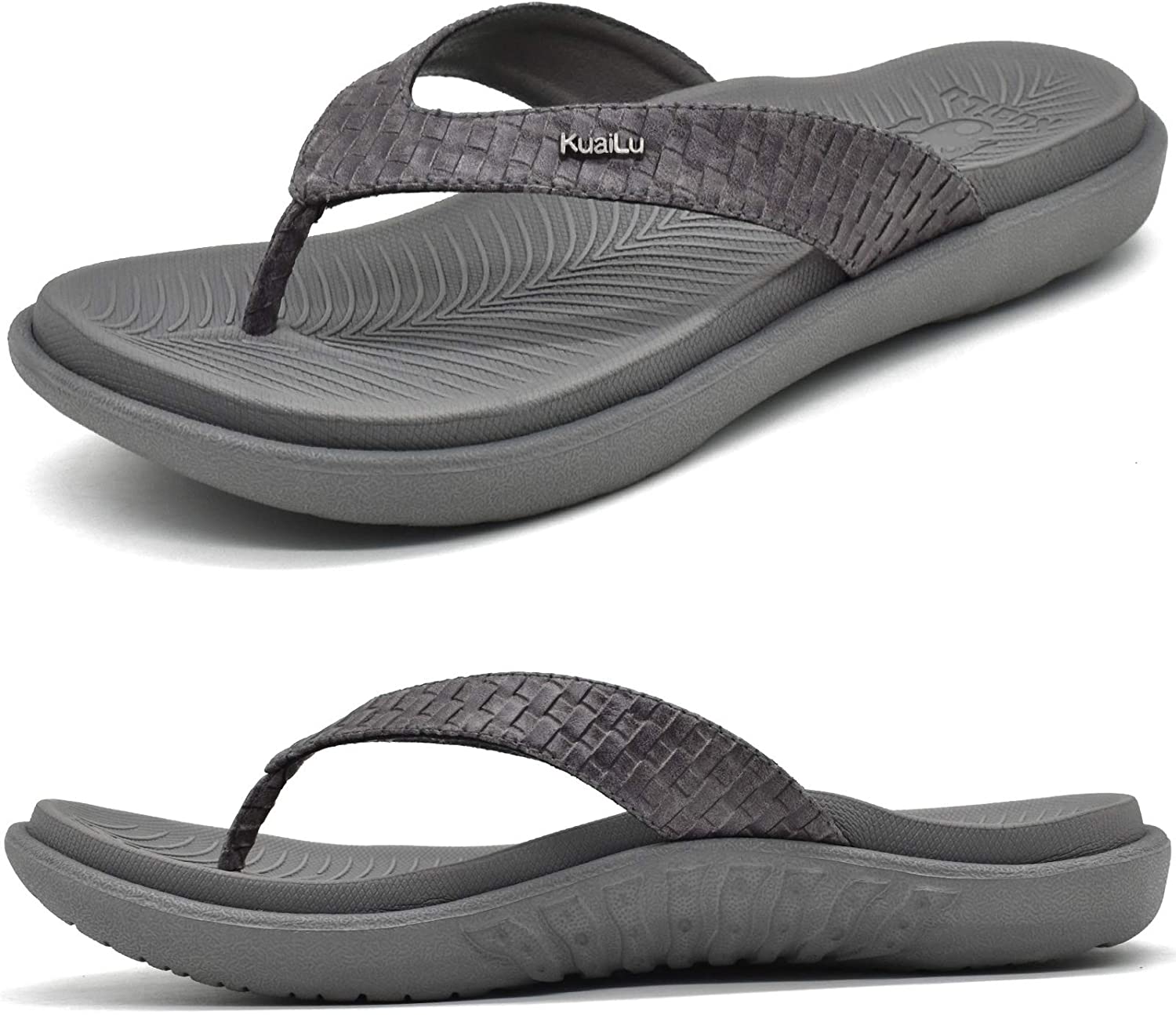 KuaiLu Womens Flip Flops Ladies Yoga Mat Comfortable Walking Thong  Sandals