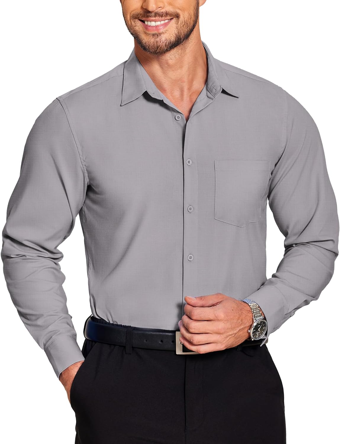 Wrinkle-Free No-Work, Work Long-Sleeved Shirt