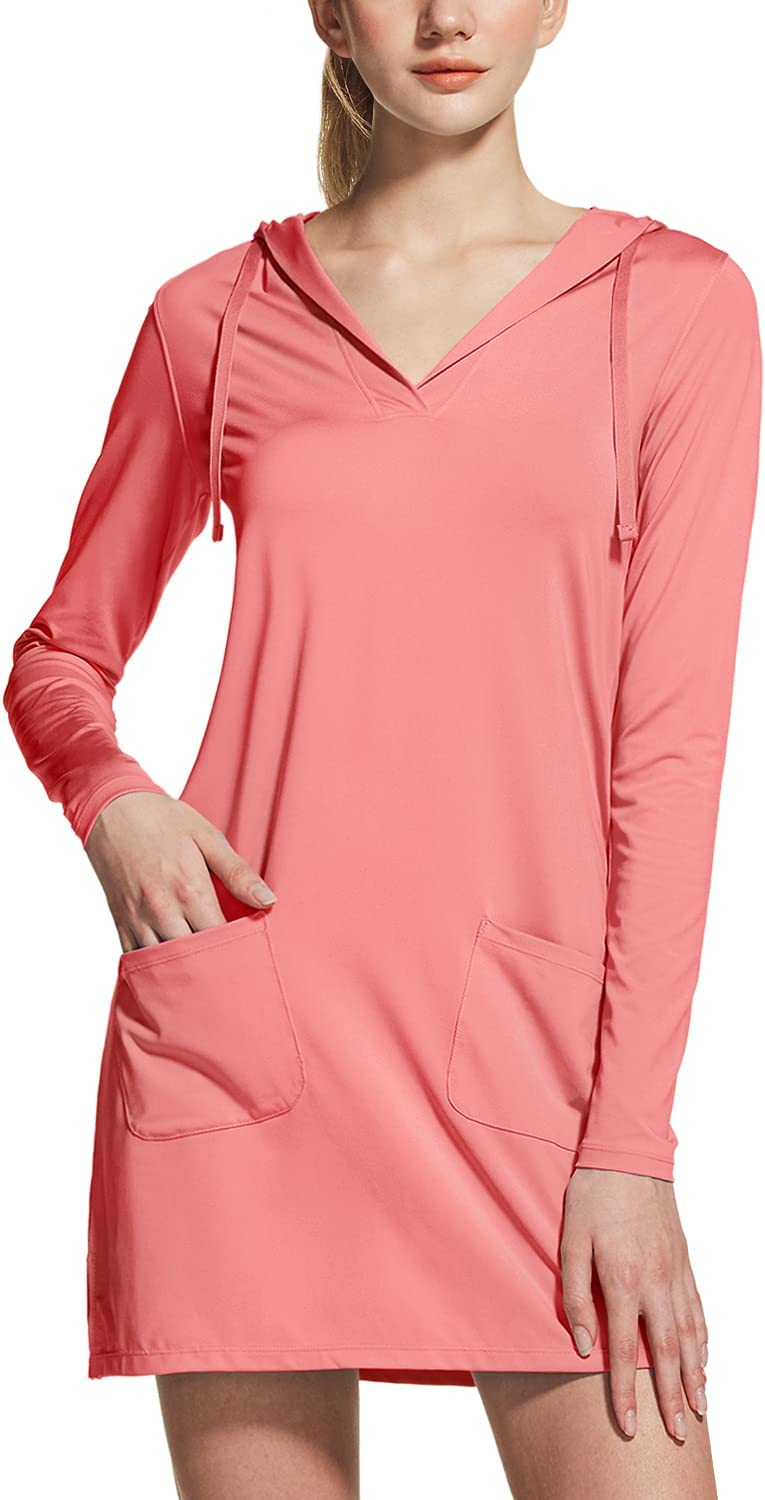 UV/Sun Protection Workout Shirts TSLA Womens UPF 50 Long Sleeve Running Shirts Regular-Fit Quick Dry Athletic Tops 