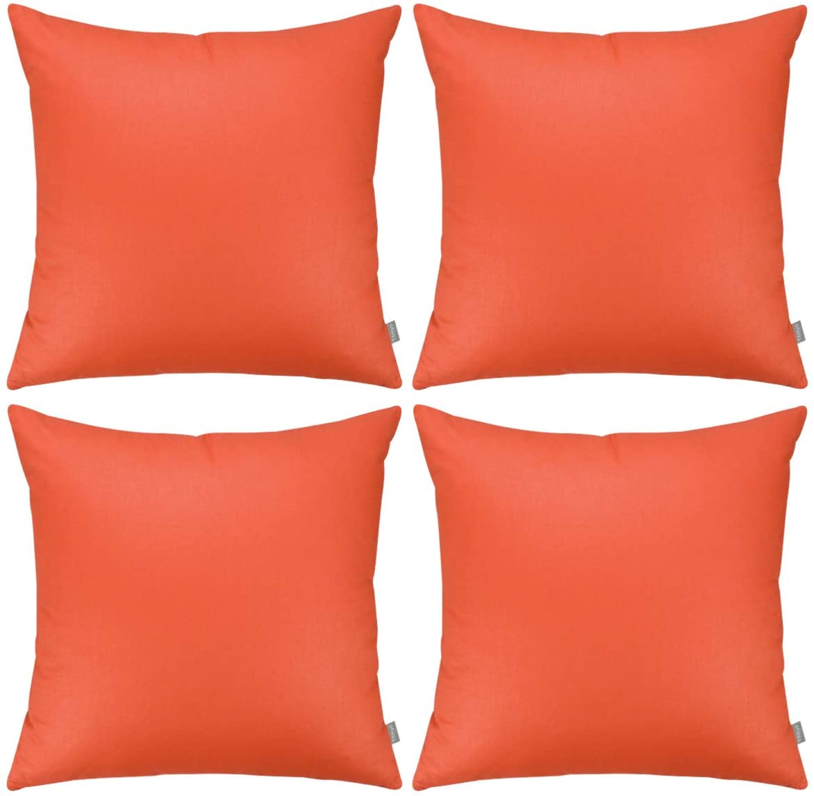 20x20inch/50x50cm, Red Cover Only,No Insert 4-Pack Cotton Comfortable Solid Decorative Throw Pillow Case Square Cushion Cover Pillowcase