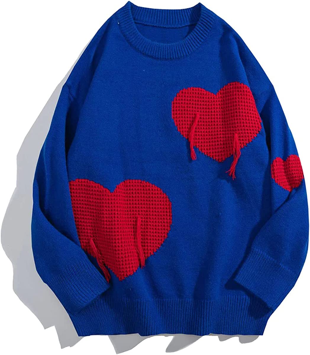 Aelfric Eden Oversized Knit Sweater Solid Vintage Pullover Sweater Unisex  Woven Crewneck Knitted Tops, 01-blue, X-Small : : Clothing, Shoes  & Accessories