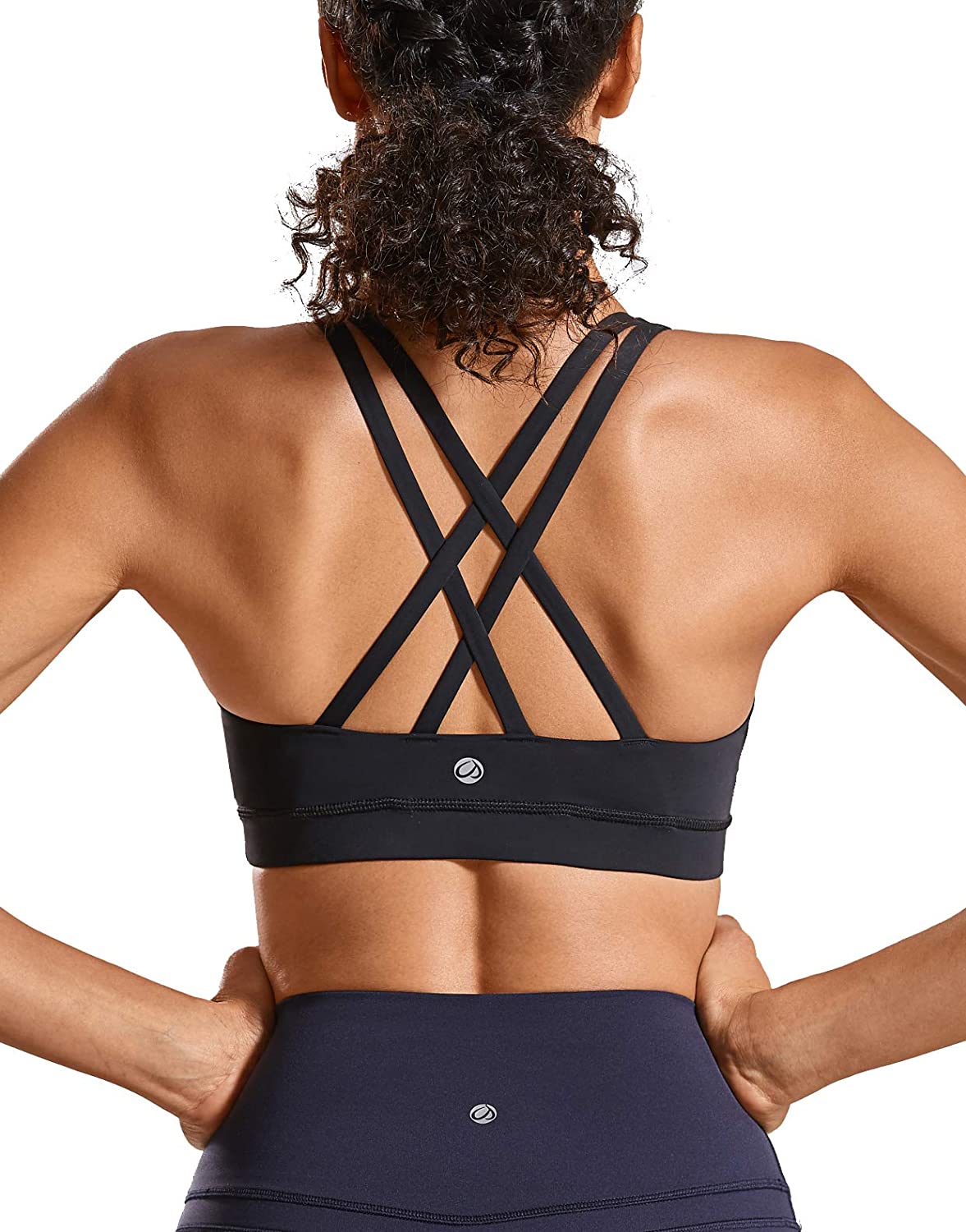CRZ YOGA Strappy Padded Sports Bra for Women Activewear Medium Support  Workout Y | eBay