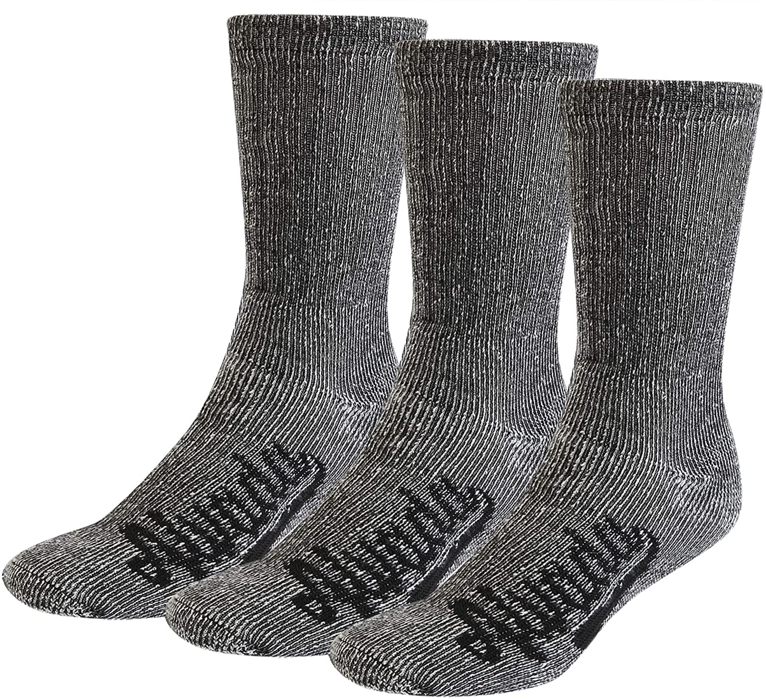 Mens 80% Merino Wool Hiking Calf Tube Socks Thermal Warm Crew Winter Sock for Trekking Walking Outdoor,3 Pairs