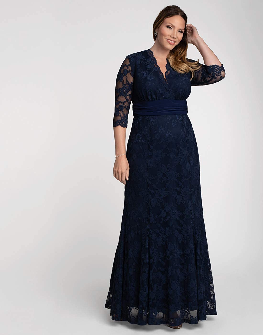 Kiyonna Women's Plus Size Screen Siren Lace Evening Gown | eBay