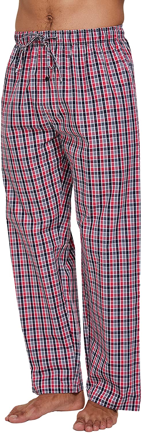 CYZ Men's 100% Cotton Poplin Pajama Lounge Sleep Pant, Violet