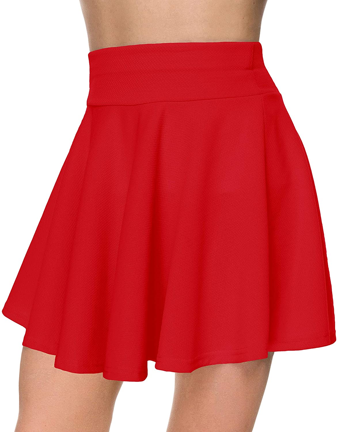Afibi Casual Mini Stretch Waist Flared Plain Pleated Skater Skirt | eBay