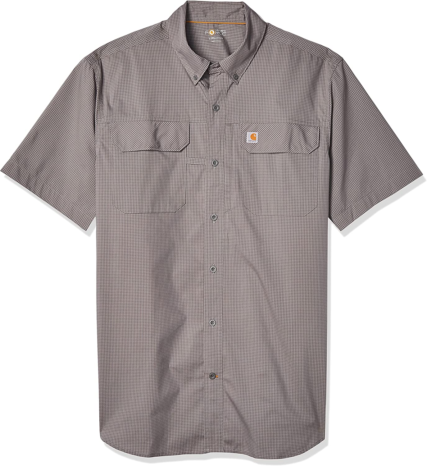 Carhartt Men's Navy Rugged Flex Rigby Short Sleeve Work Shirt