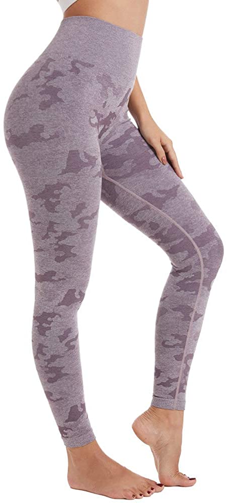 Aoxjox Yoga Pants for Women Workout High Waisted Gym Sport Camo