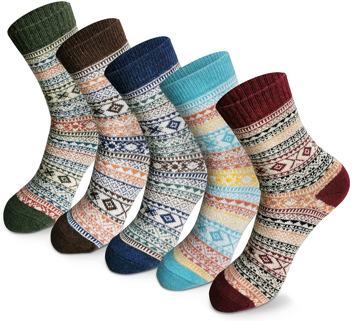 MORECOO Womens Winter Socks Gift Box Free Size Thick Wool Soft