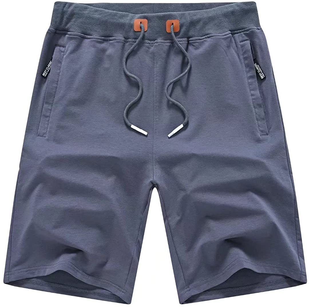 Pdbokew Mens Cool Jogger Shorts Causual Athletic Pants with Zipper Pockets 