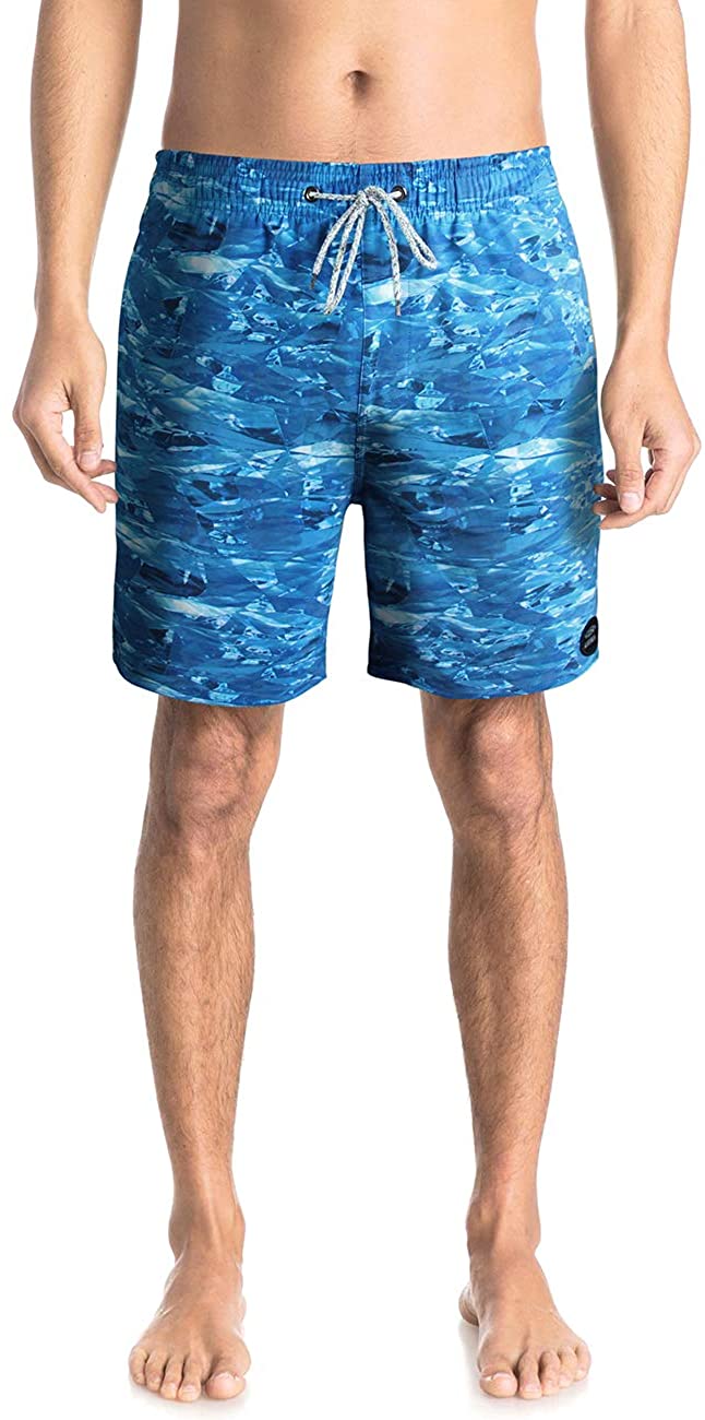 AXESEA Mens Swim Trunks Quick Dry Surf Long Elastic with Pockets Swimwear Bathing Suits No Mesh Lining 