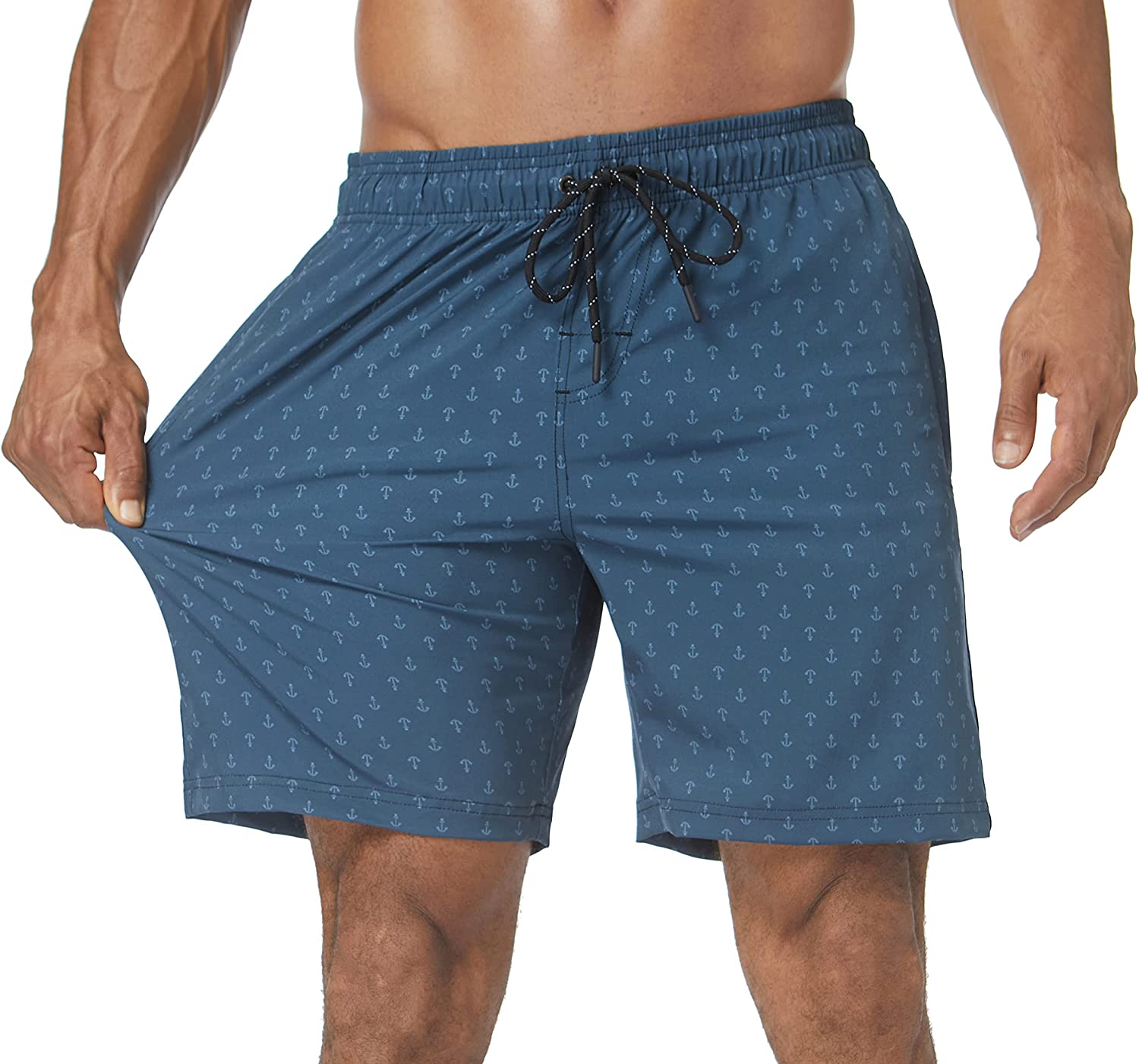 Flytop Mens Swim Trunks Quick Dry Board Shorts with Zipper Pockets