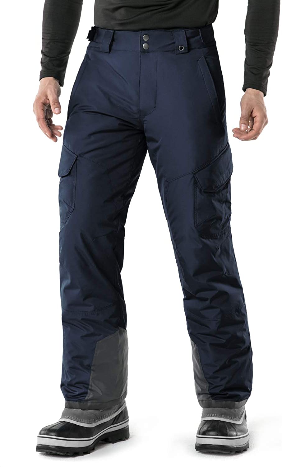 TSLA Men's Winter Snow Pants, Waterproof Insulated Ski Pants