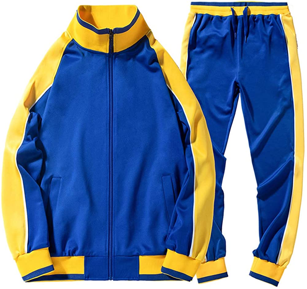 AOTORR Men's Tracksuit Full Zip Running Jogging Athletic Sports Set Casual Sweat Suit 