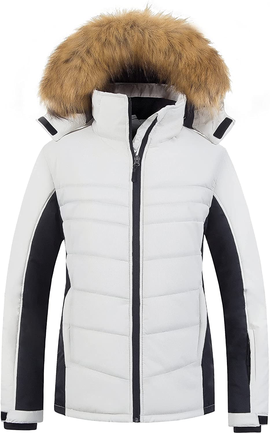 Pursky Chaqueta de esquí impermeable para niños, abrigos de nieve de  invierno, abrigos de forro polar parka