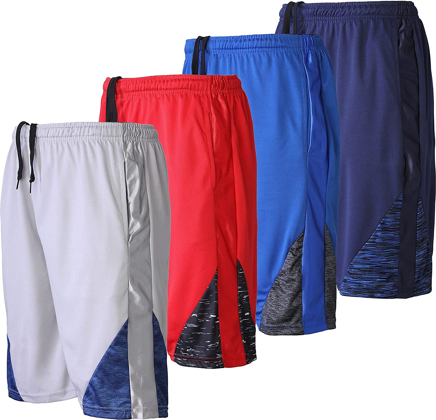 Active Club Men's Athletic Gym Shorts with Pockets Quick Dry Running Workout Training Basketball Shorts 